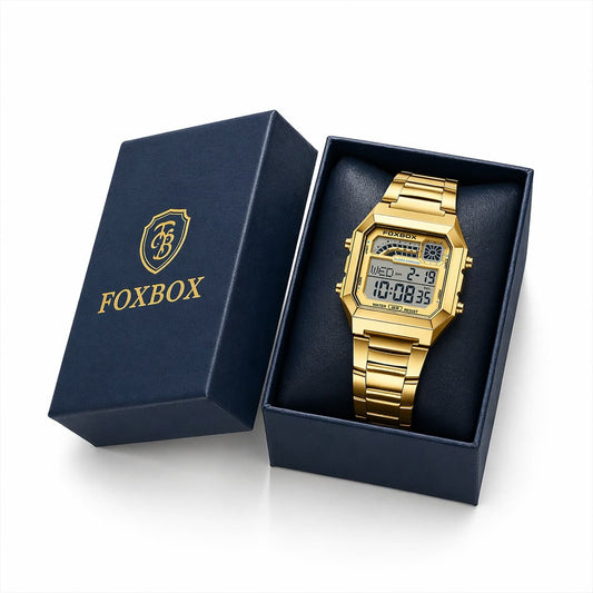 Unisex Square Digital Watch Fashion LED Sports Watch with Calendar and Night Light (Gift Box)