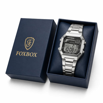 Unisex Square Digital Watch Fashion LED Sports Watch with Calendar and Night Light (Gift Box)