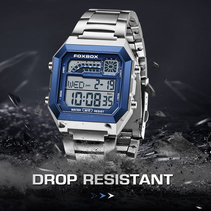 Unisex Square Digital Watch Fashion LED Sports Watch with Calendar and Night Light (Gift Box)