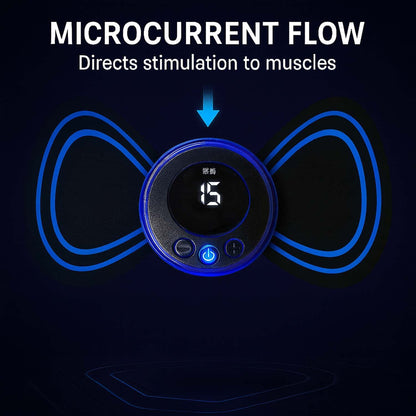 Mini EMS Neck & Shoulder Massager, Portable Pulse Smart Massage Patch, 8 Modes