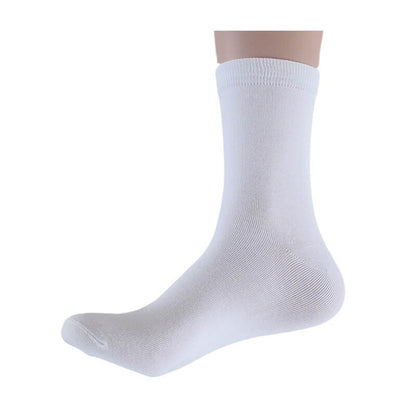 [One Pair] Men's Solid Color Casual Mid-Calf Cotton Socks