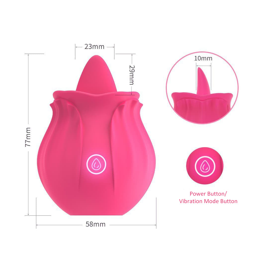 Rose Suction Bullet Vibrator for Women – Clitoral & Breast Teasing Massager
