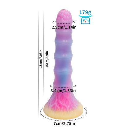 Glow-in-the-Dark Alien Silicone Dildo | Female Masturbation Toy
