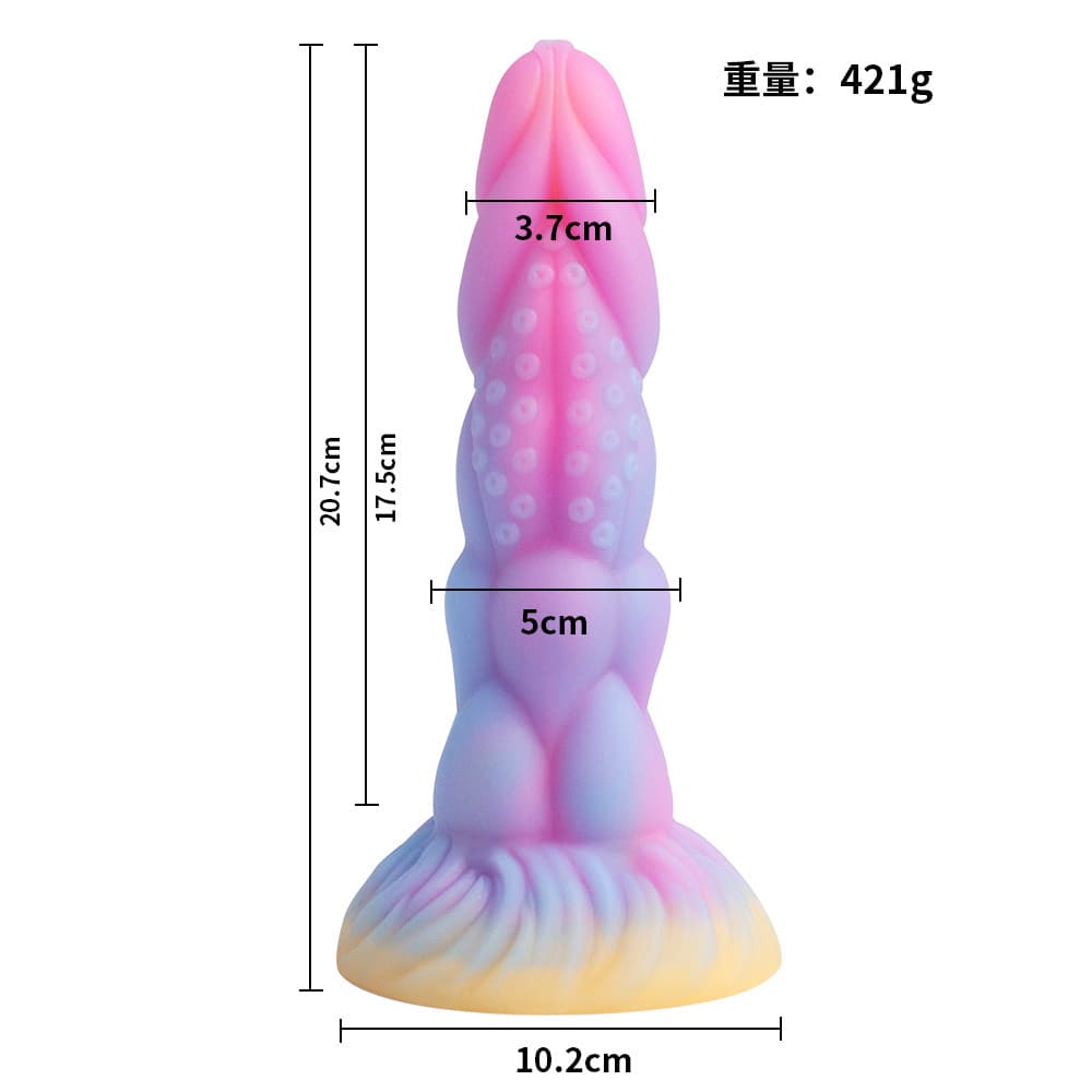 Glow-in-the-Dark Alien Silicone Dildo | Female Masturbation Toy