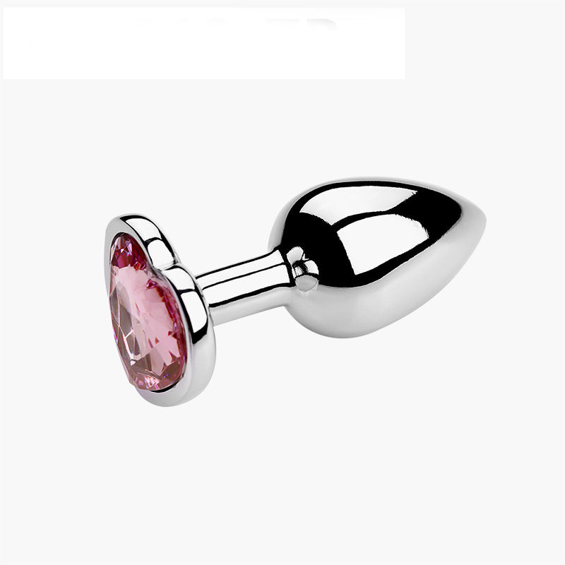Heart-Shaped Metal Anal Plug – Female SM Erotic Expander, Adult Sex Toy