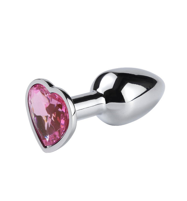 Heart-Shaped Metal Anal Plug – Female SM Erotic Expander, Adult Sex Toy