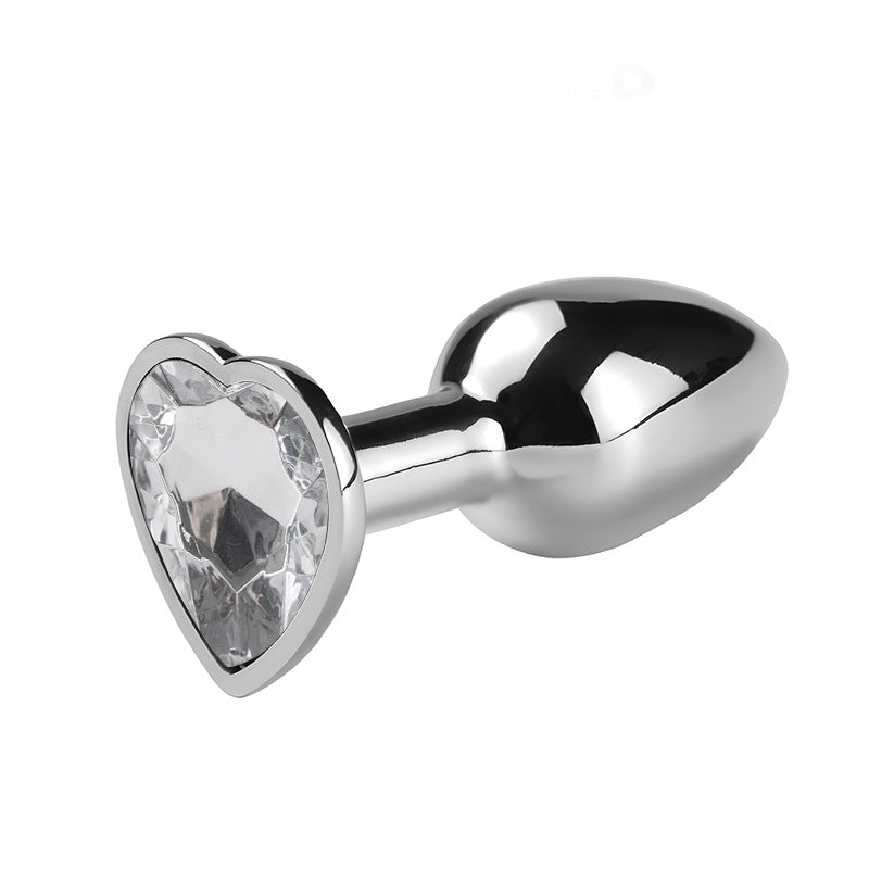 Heart-Shaped Metal Anal Plug – Female SM Erotic Expander, Adult Sex Toy