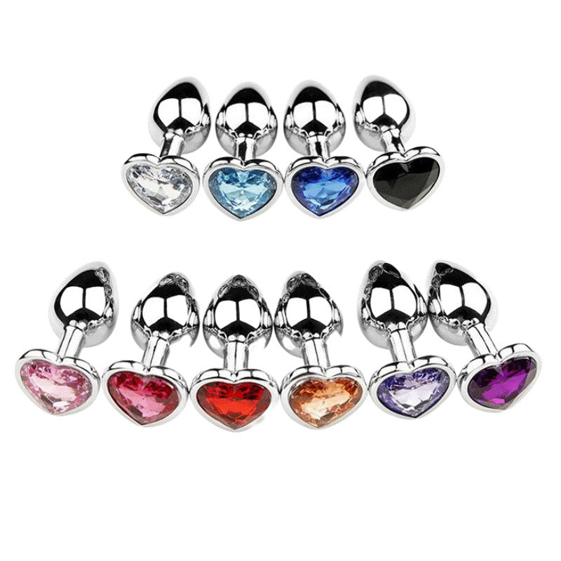 Heart-Shaped Metal Anal Plug – Female SM Erotic Expander, Adult Sex Toy