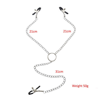 Chain + clips + bell, relaxation toy for couples