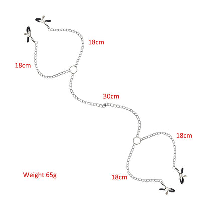 Chain + clips + bell, relaxation toy for couples