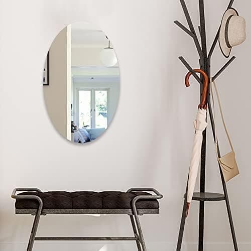 Acrylic Mirror Wall Sticker, Oval Soft Mirror for Living Room, Bathroom & Bedroom
