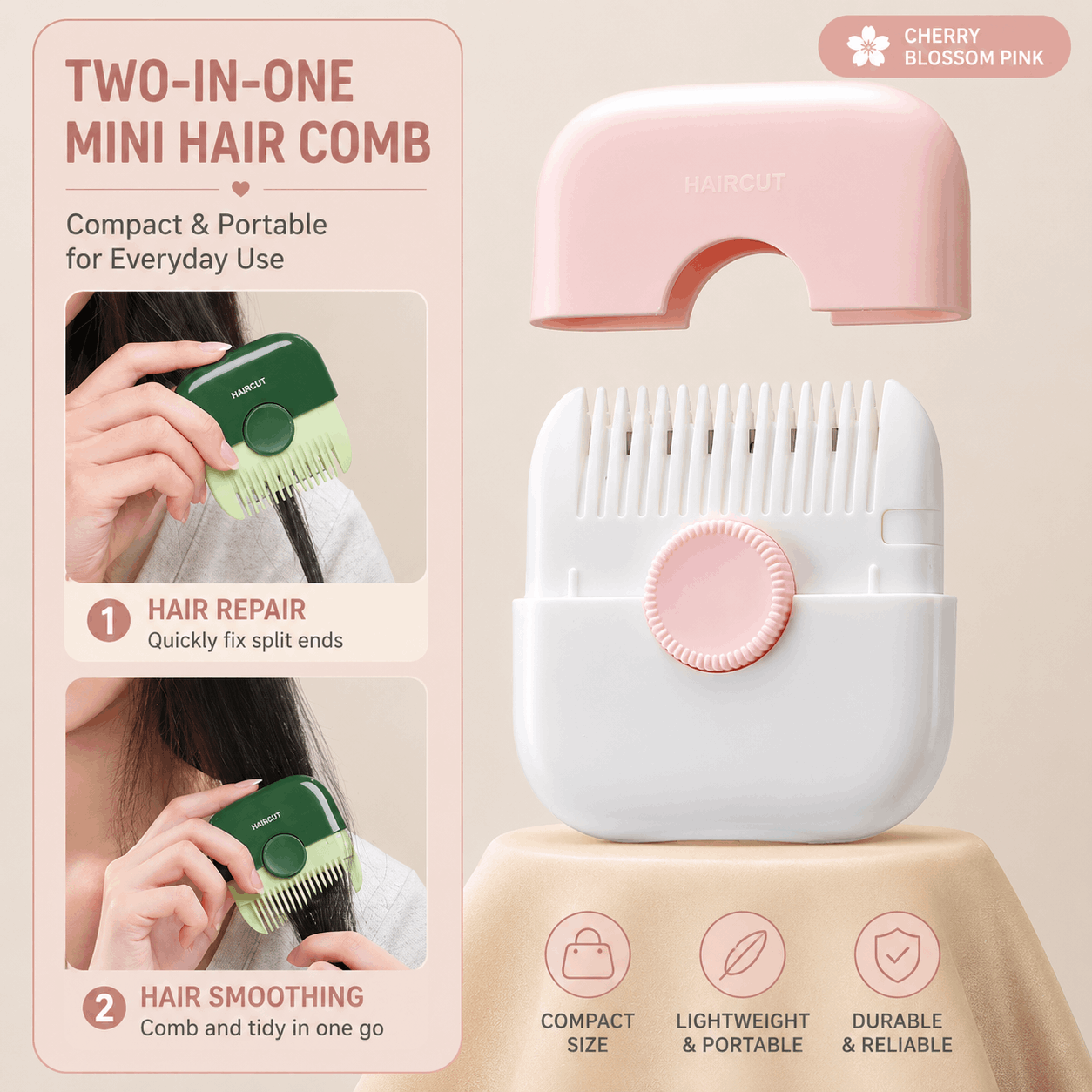 💇‍♀️Double-Sided Thinning Comb – Hair Trimmer & Layering Tool for Home Use
