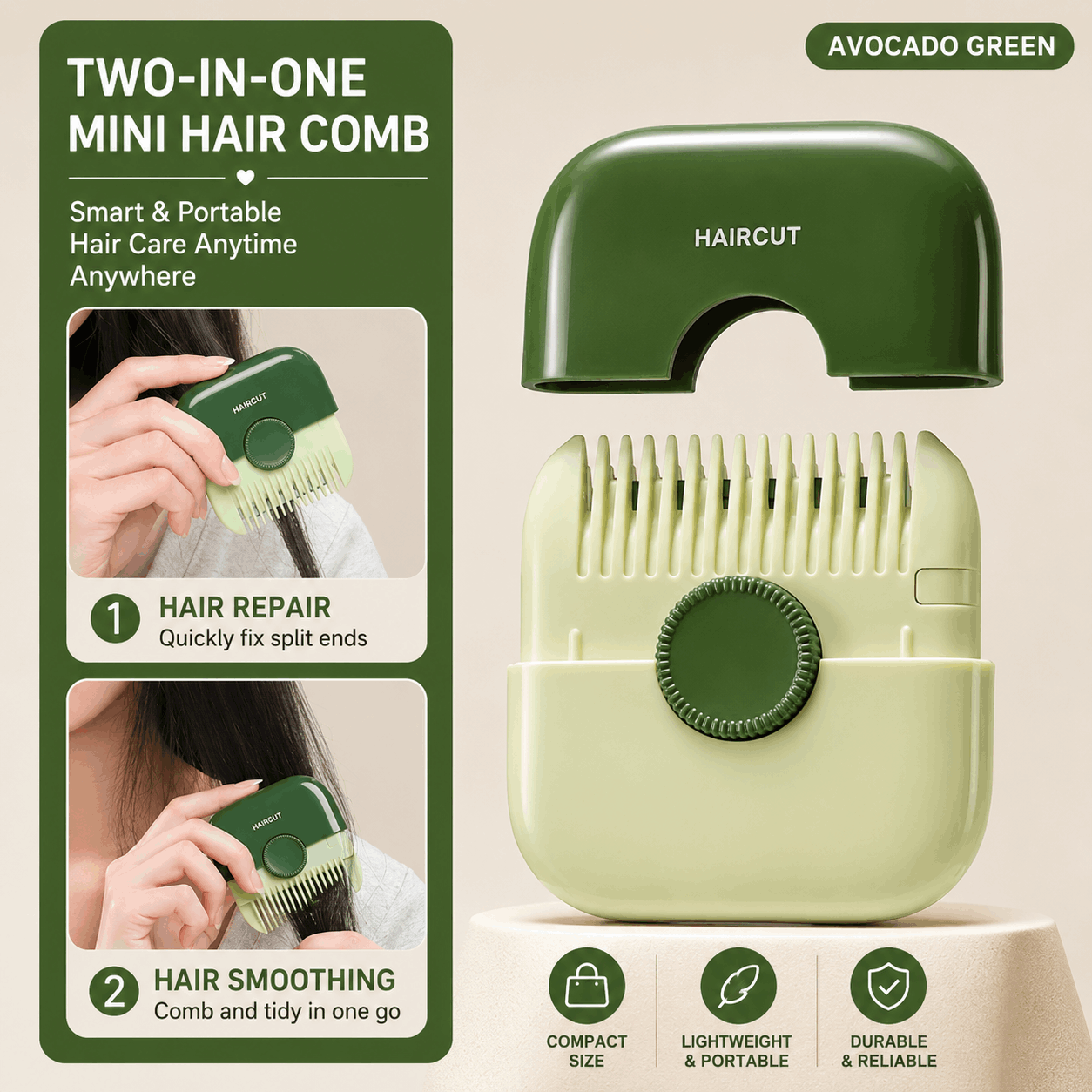 💇‍♀️Double-Sided Thinning Comb – Hair Trimmer & Layering Tool for Home Use
