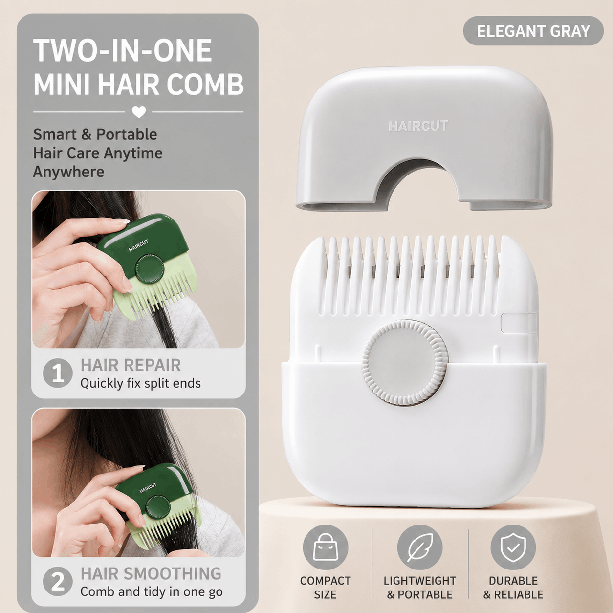 💇‍♀️Double-Sided Thinning Comb – Hair Trimmer & Layering Tool for Home Use