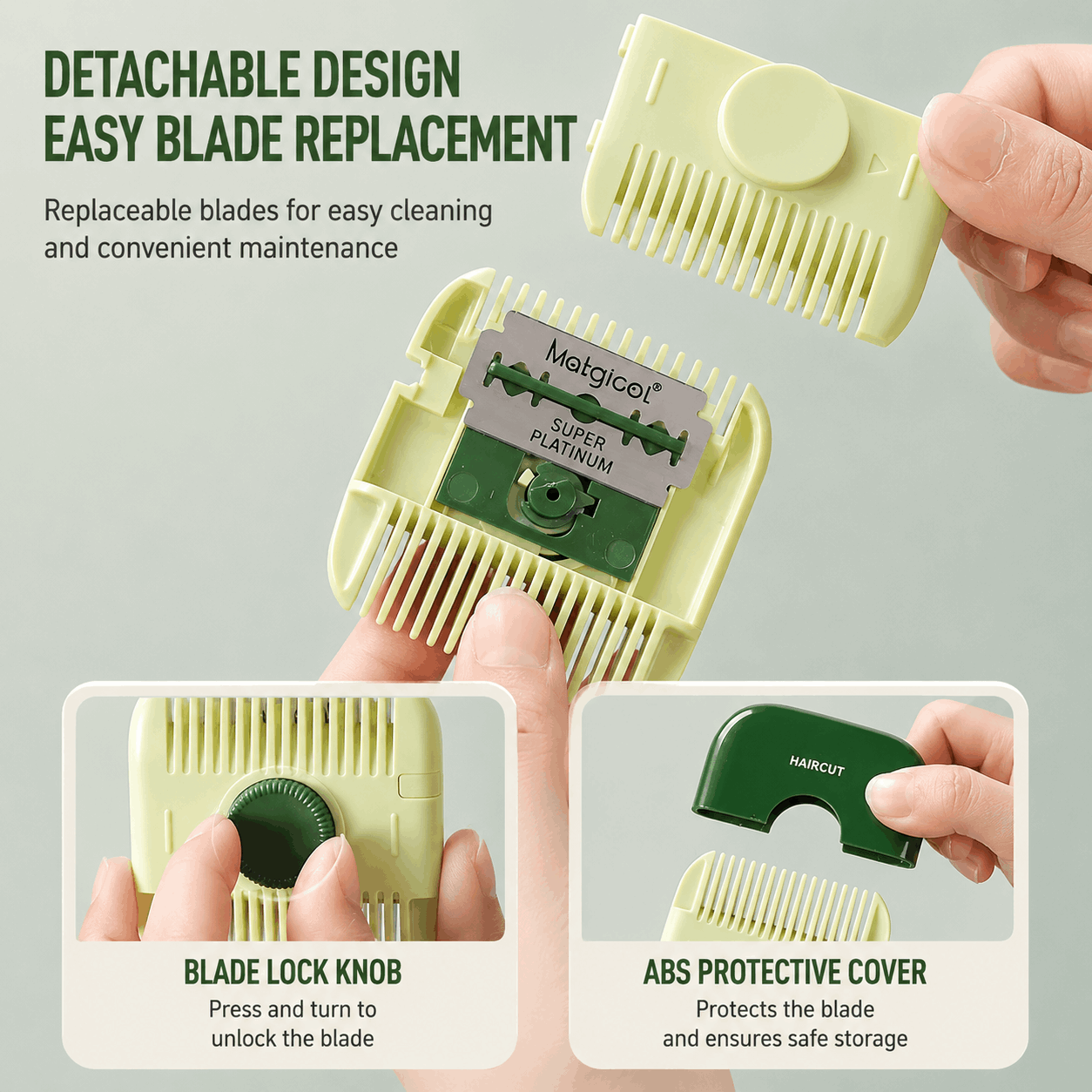 💇‍♀️Double-Sided Thinning Comb – Hair Trimmer & Layering Tool for Home Use