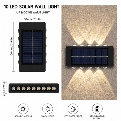 ☀️ Solar Outdoor Wall Light – Wireless, Auto On at Night
