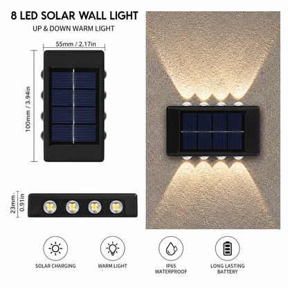 ☀️ Solar Outdoor Wall Light – Wireless, Auto On at Night