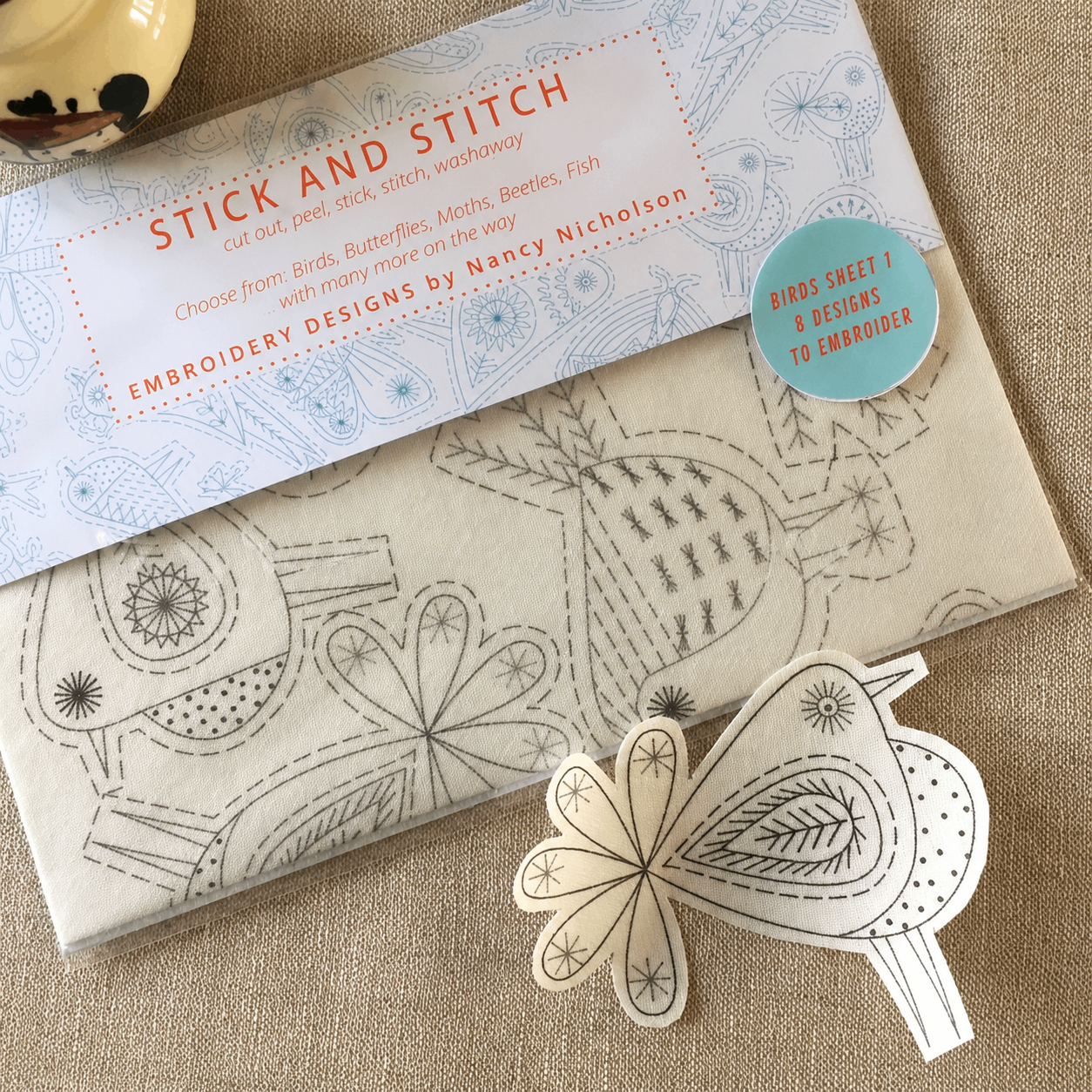 🌸 Water Soluble Embroidery Transfers – Stick & Stitch, No Tracing Needed, Dissolves in Water, Beginner-Friendly 🌸