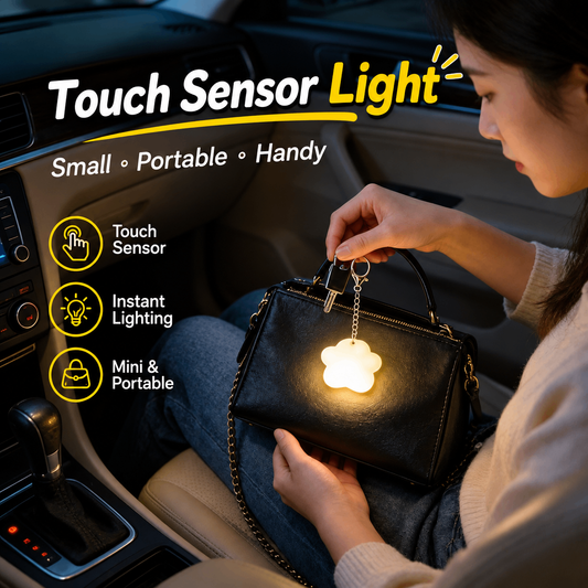 ✨❤️Love Sensor Light Keychain – Drop in Your Bag, Touch to Light Up, Easy to Find Items in the Dark, Bag Essential