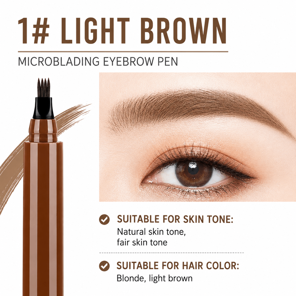 ✨Waterproof Four-tip Beard and Eyebrow Pen