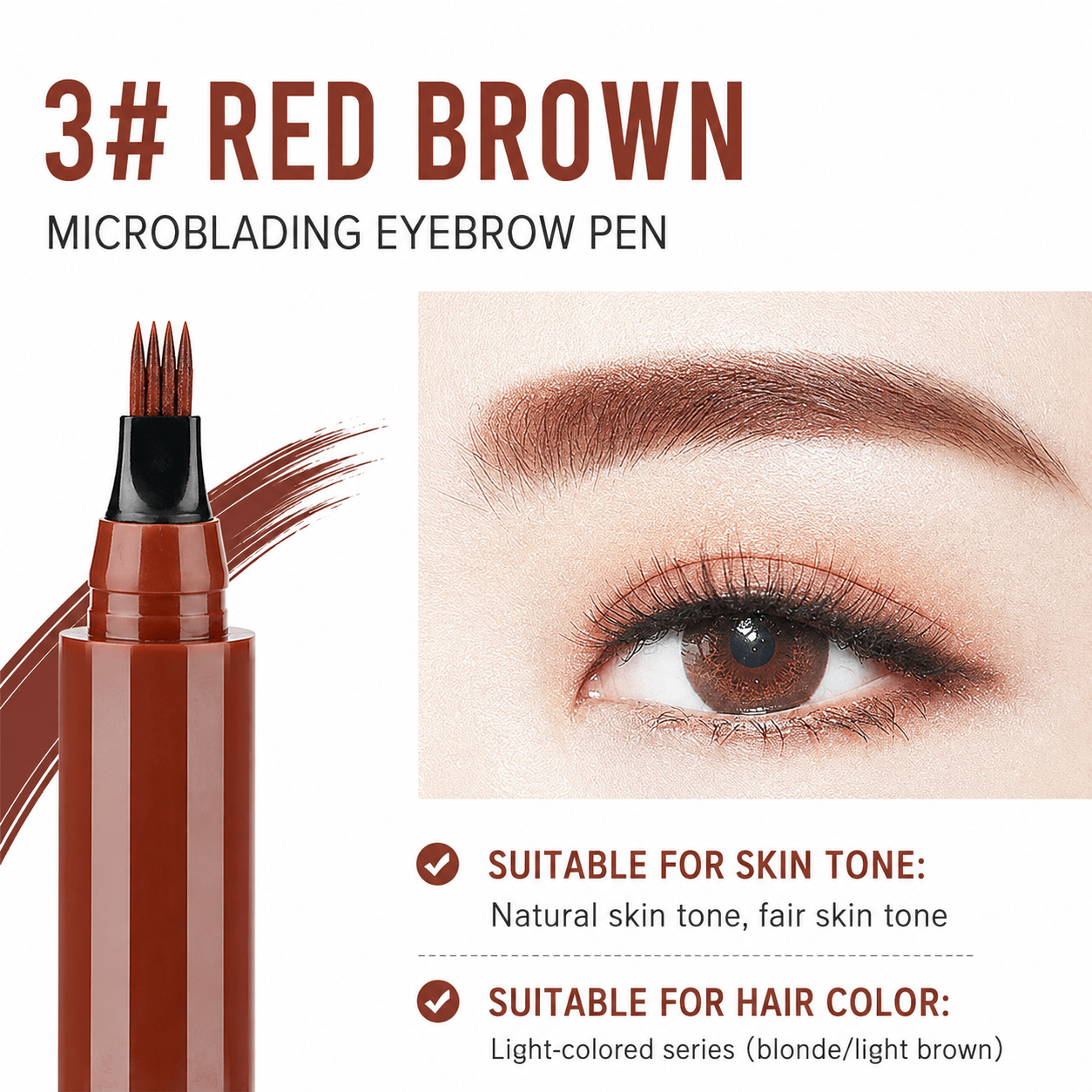 ✨Waterproof Four-tip Beard and Eyebrow Pen