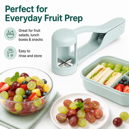 🍓Mini Fruit Wedge Cutter – One-Press Slices for Cherry Tomatoes, Limes & Plums, Great for Fruit Salads, Drinks & Kids' Snacks
