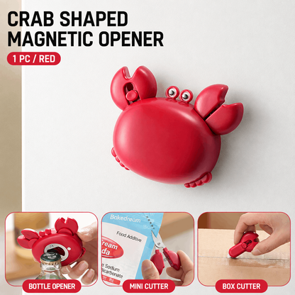 🦀 Multifunctional Magnetic Crab Bottle Opener