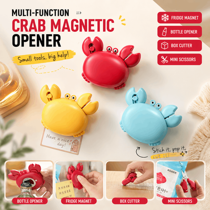 🦀 Multifunctional Magnetic Crab Bottle Opener