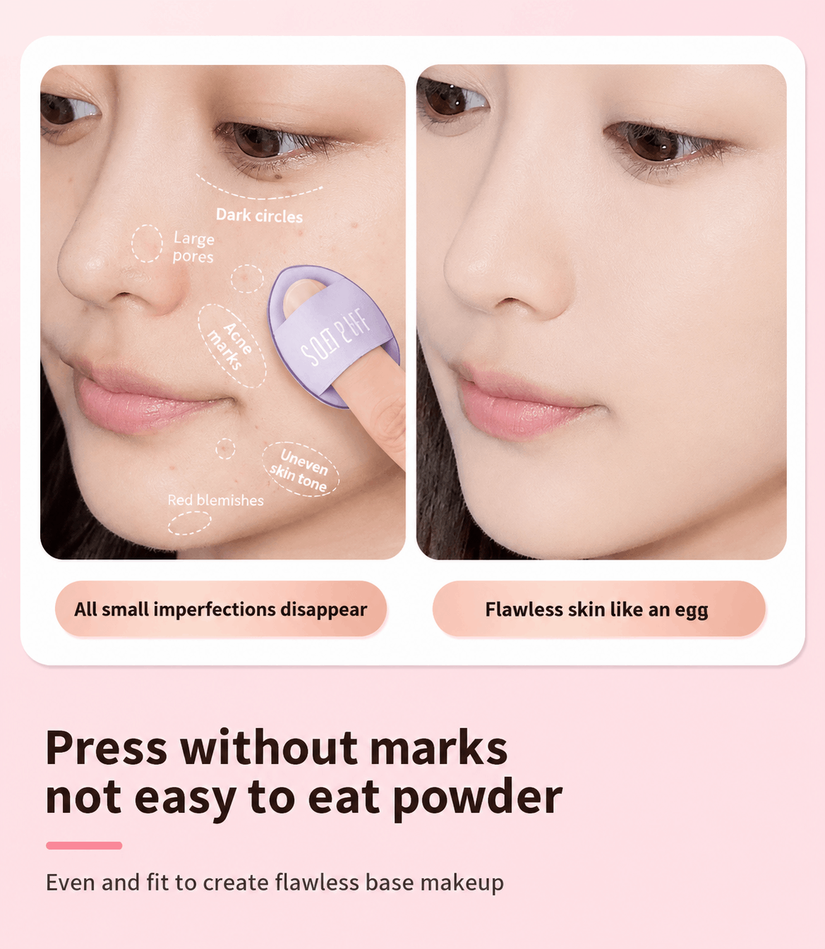 🧽10Pcs Mini Teardrop Makeup Sponge – Wet & Dry Use, Non-Absorbent, Smooth Application, Saves Foundation, Great for Daily Makeup
