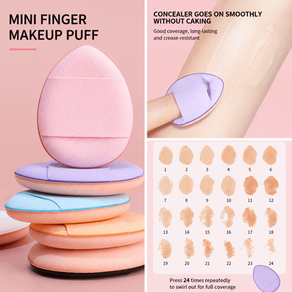 🧽10Pcs Mini Teardrop Makeup Sponge – Wet & Dry Use, Non-Absorbent, Smooth Application, Saves Foundation, Great for Daily Makeup