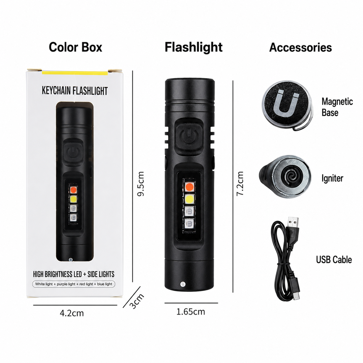 Multi-Functional Aluminum Alloy Mini Flashlight