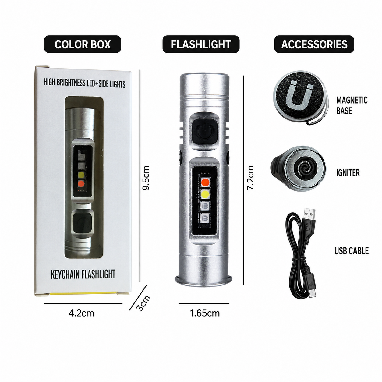 Multi-Functional Aluminum Alloy Mini Flashlight