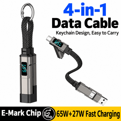 65W Digital Display Fast Charging Cable Keychain – On Keys