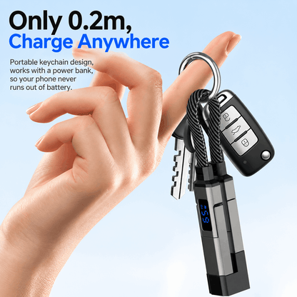 65W Digital Display Fast Charging Cable Keychain – On Keys