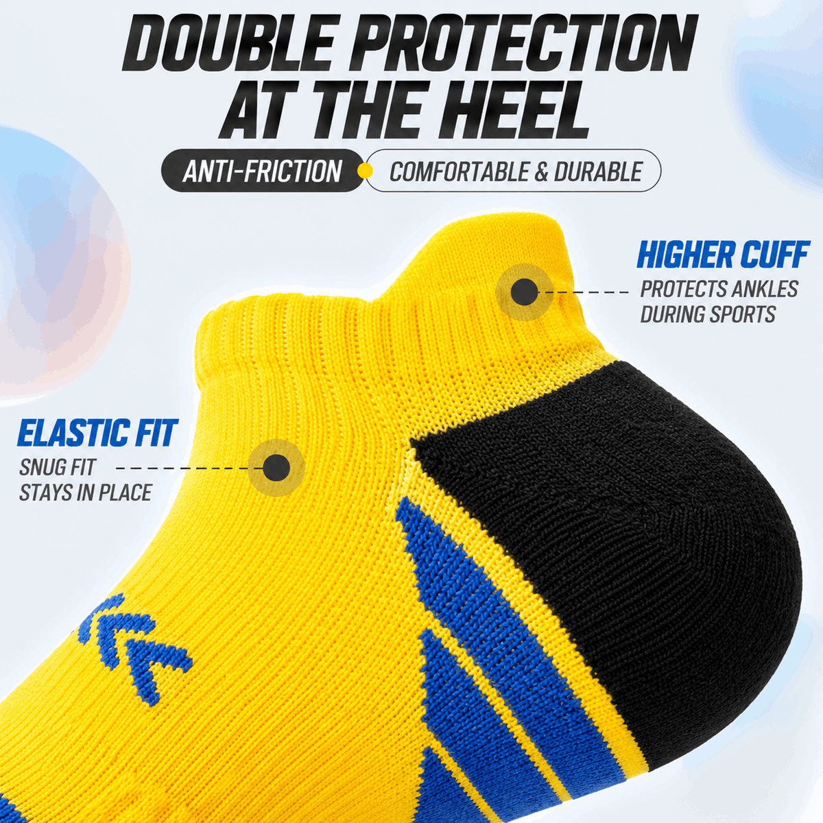 [2 Pairs] Terry Sports Ankle Socks – Thick, Anti-Odor & Durable for Men
