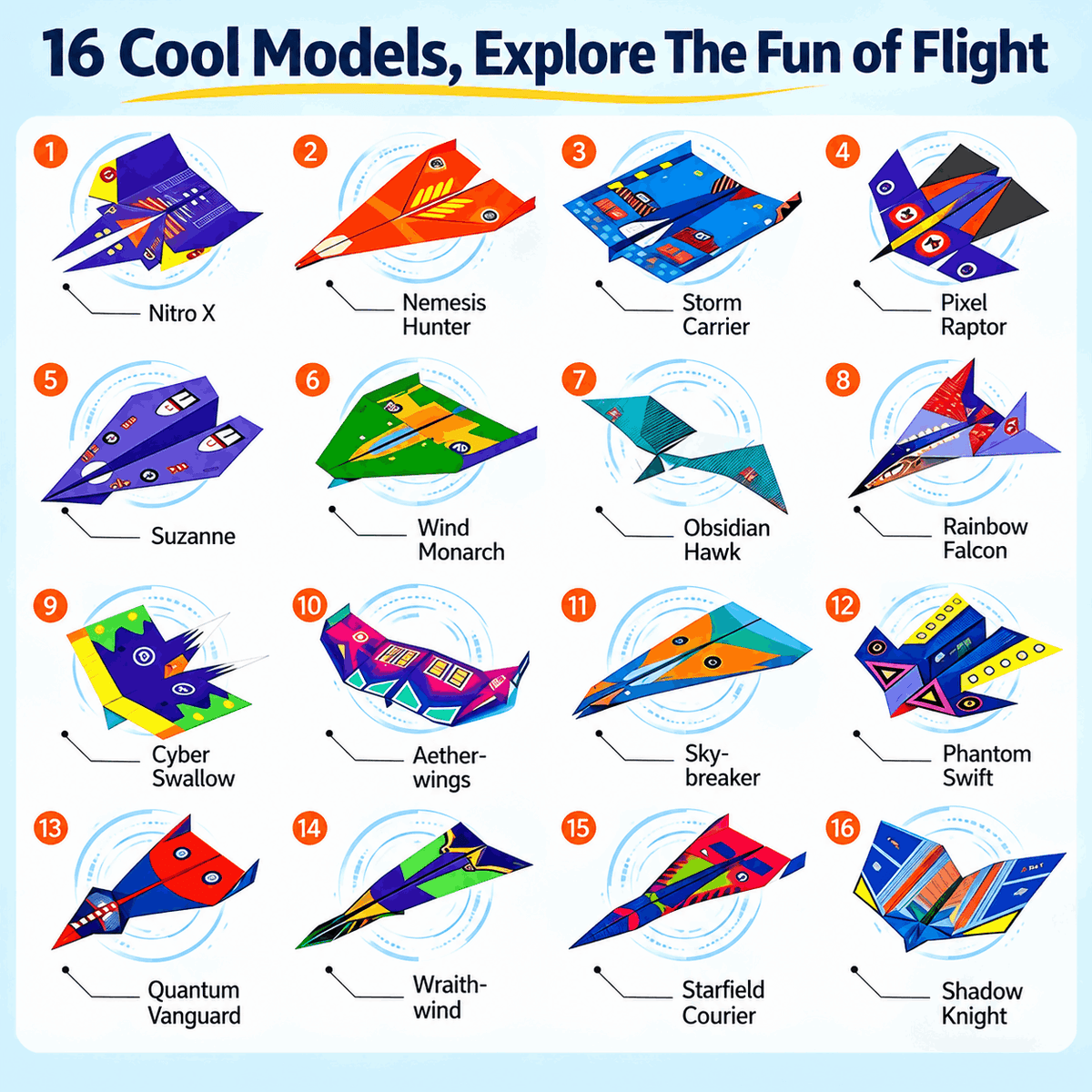 Creative DIY Paper Airplane Set For Kids