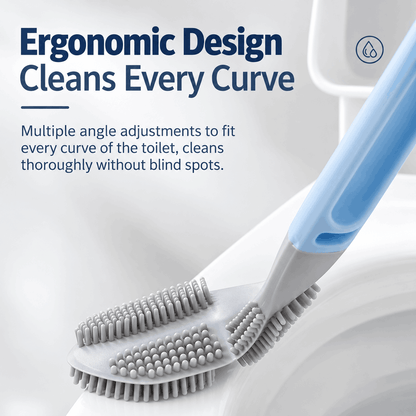 Silicone Toilet Brush – Silicone Head Won't Scratch, Reaches Corners & Gaps