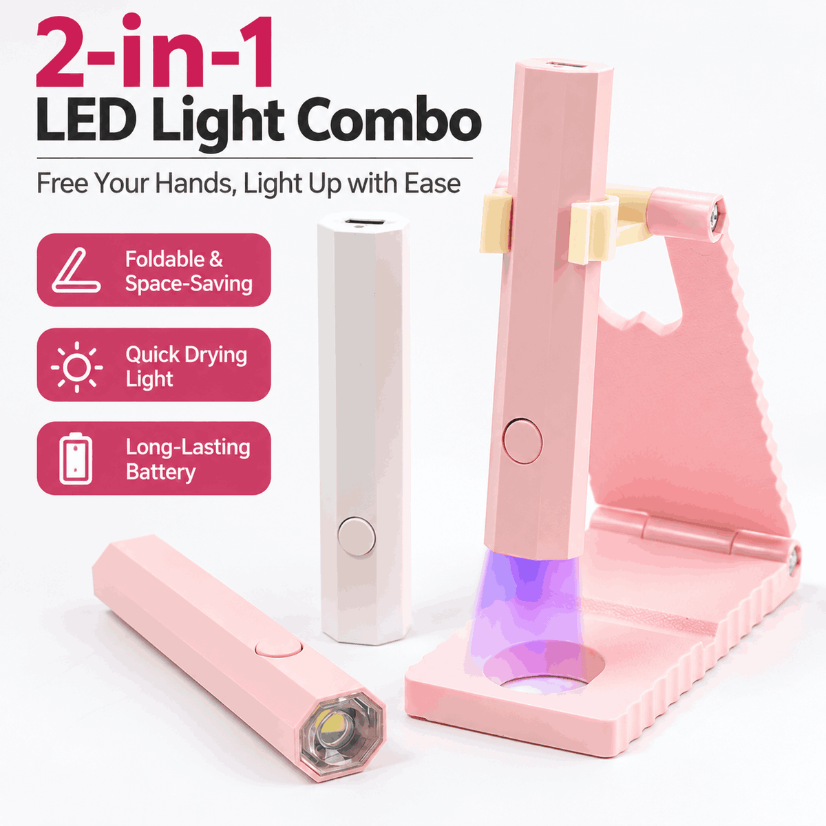 Portable One-Bar Nail Lamp – Rechargeable & Handheld
