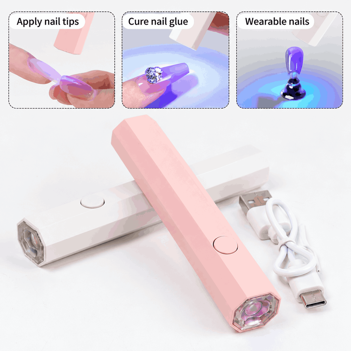 Portable One-Bar Nail Lamp – Rechargeable & Handheld