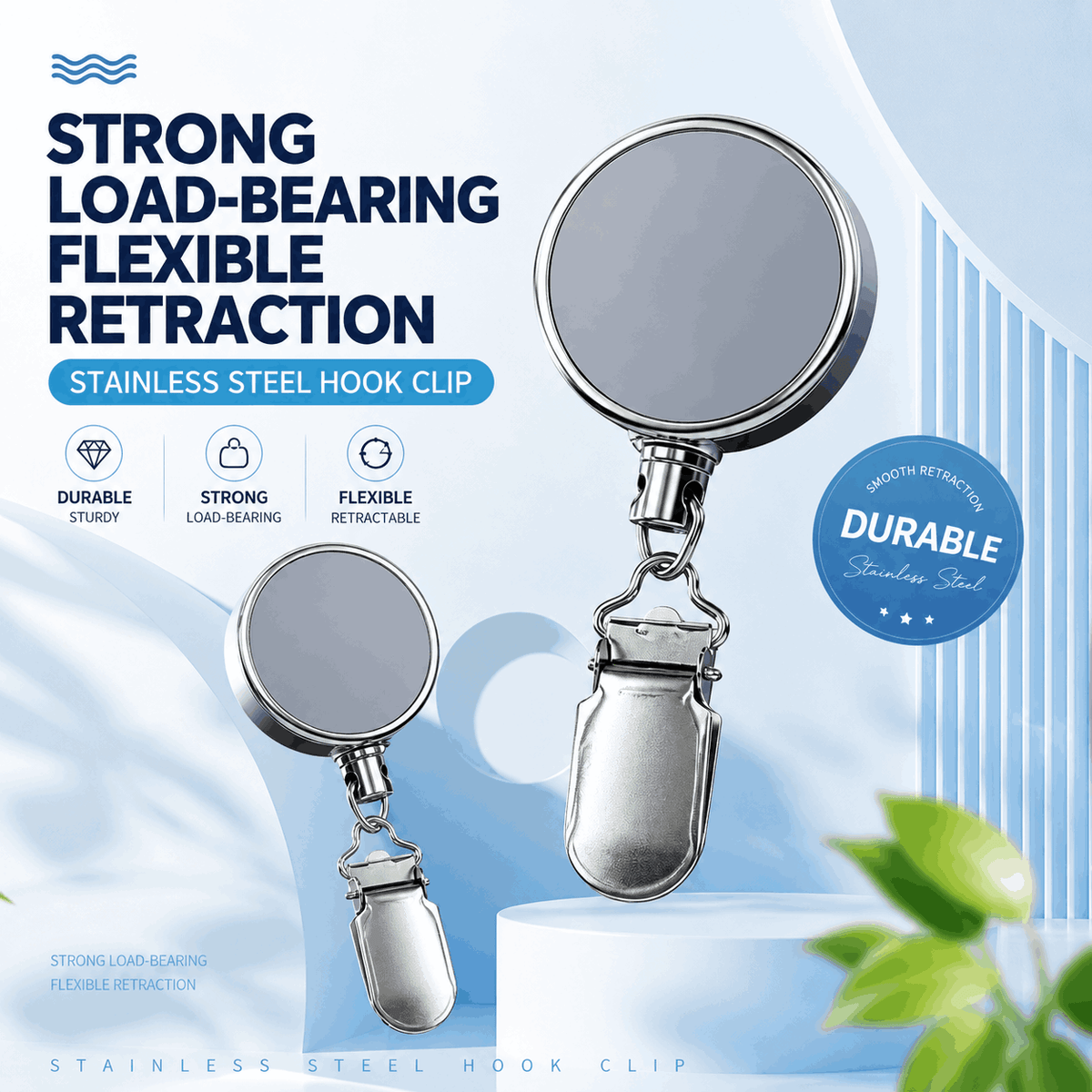 Retractable Clip – No-Drill, for Clothes & Towels