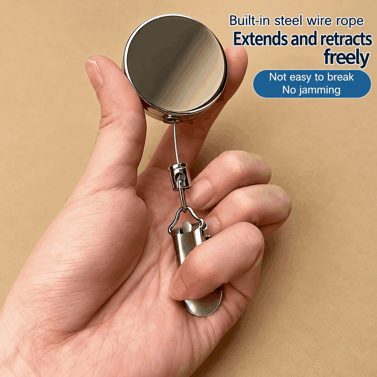 Retractable Clip – No-Drill, for Clothes & Towels