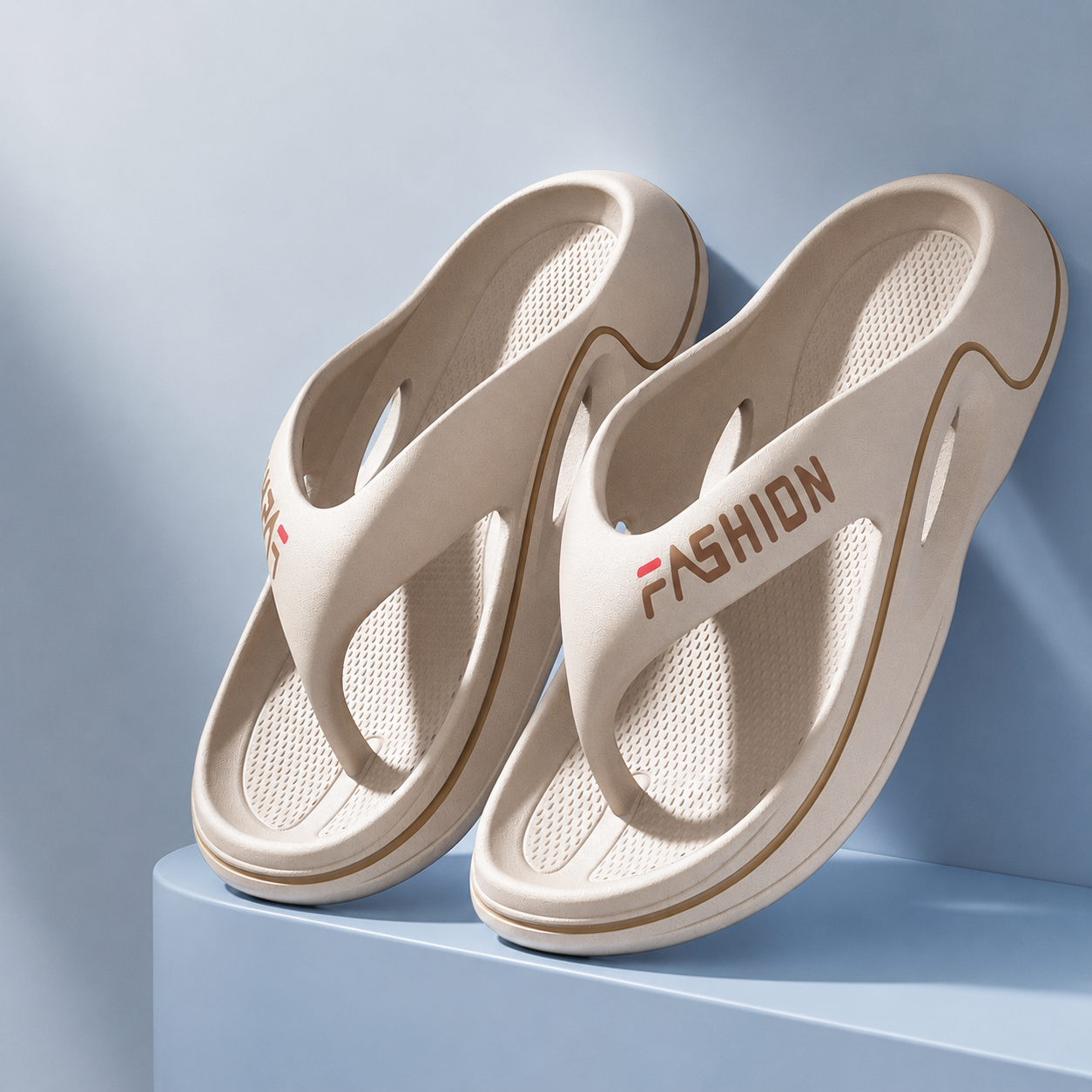 2026 Men's Thick Sole Flip Flops, Anti Slip Beach Slippers, Summer Outdoor Non-Slip Platform Sandals for Men