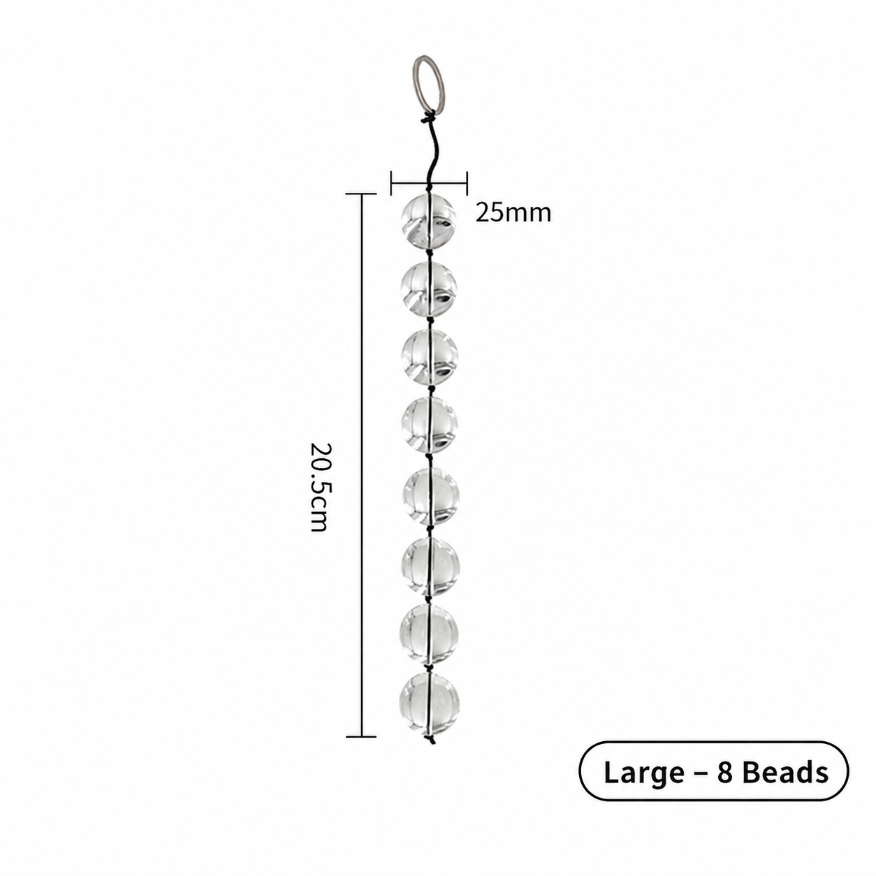 Glass Bead String for Couples, Smooth Crystal Bead Chain for Adult Couples