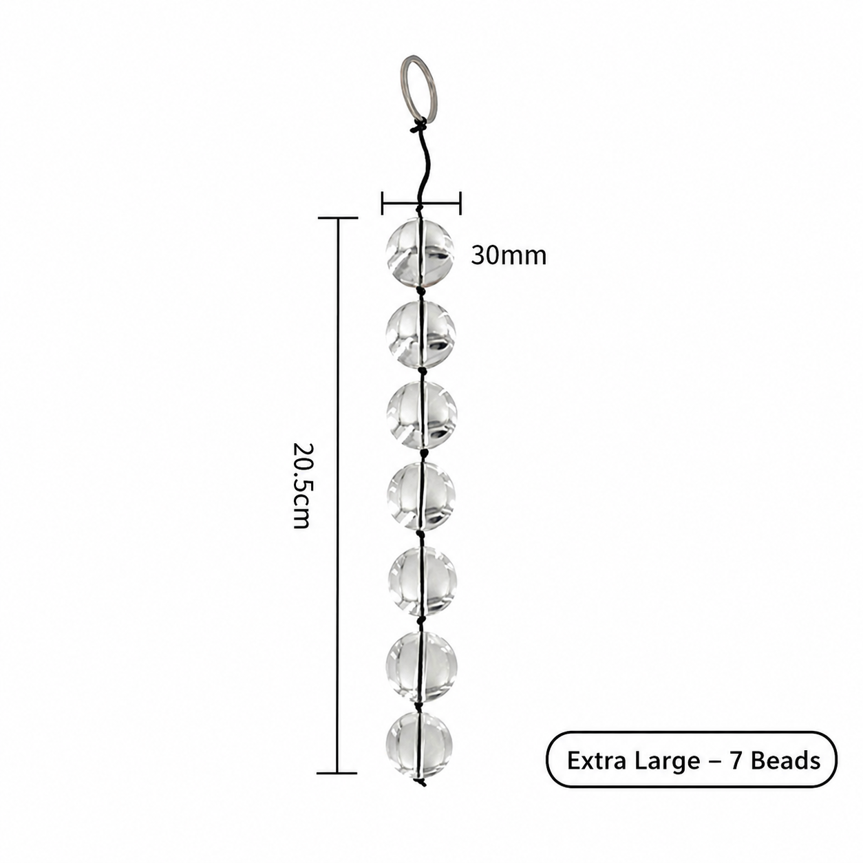 Glass Bead String for Couples, Smooth Crystal Bead Chain for Adult Couples
