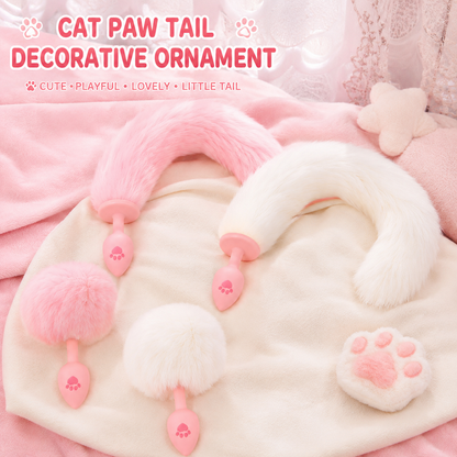 Plush tail silicone ornament