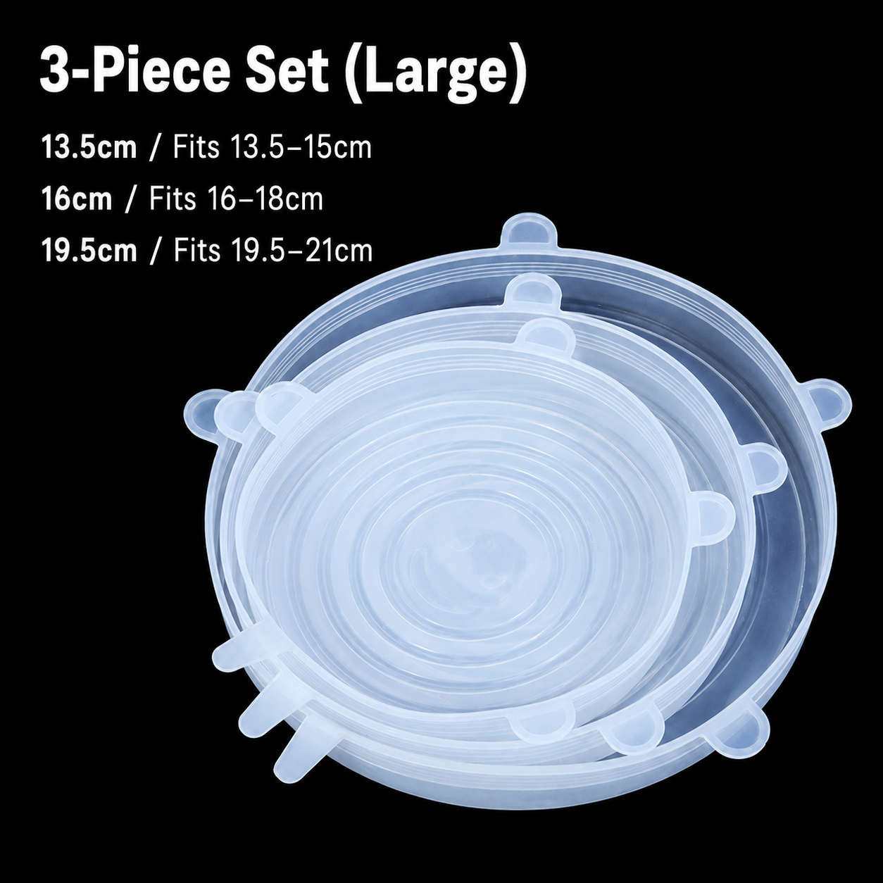 Multifunctional Silicone Food Storage Lids – Airtight & Leak-Proof, Heat & Cold Resistant, 6-Piece Set
