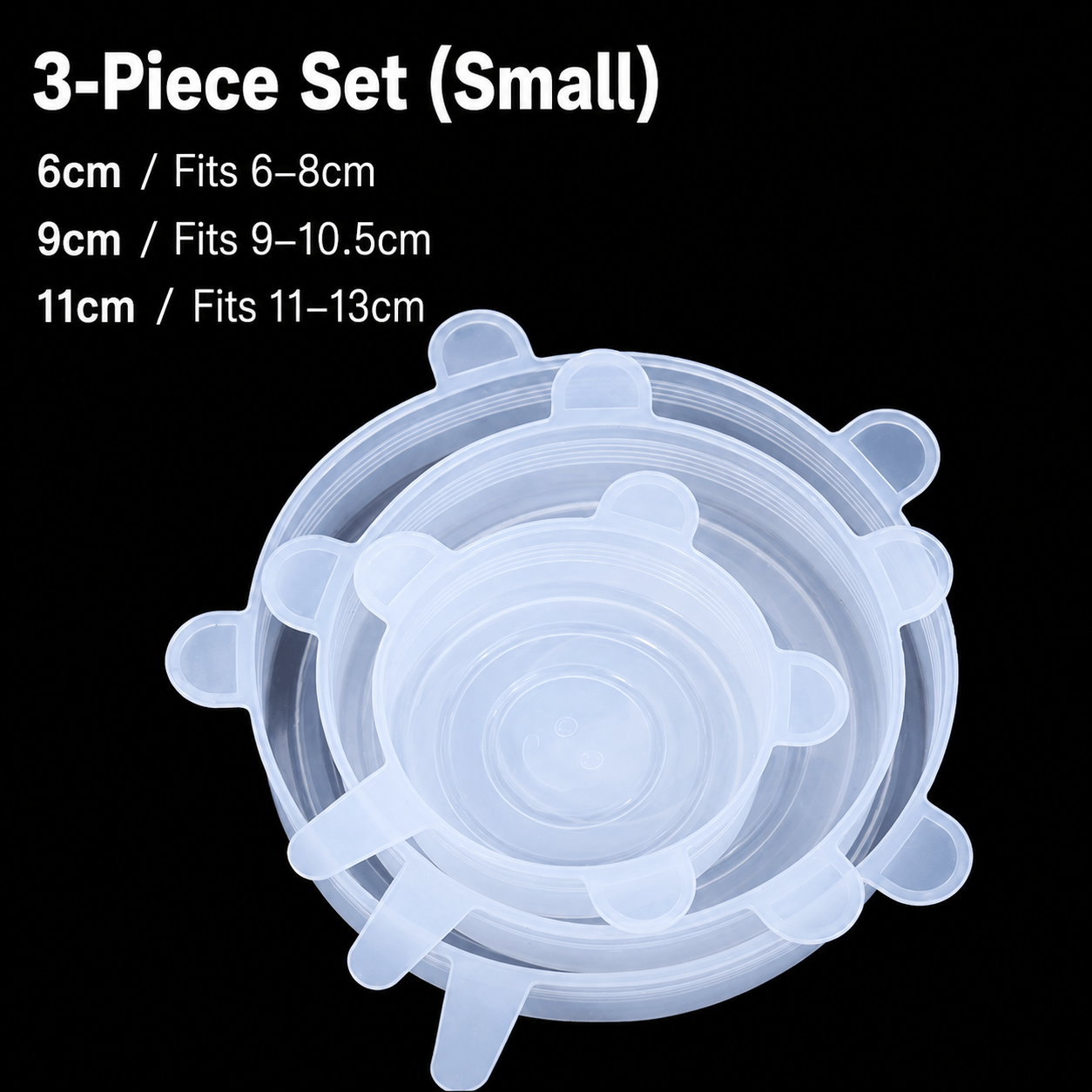 Multifunctional Silicone Food Storage Lids – Airtight & Leak-Proof, Heat & Cold Resistant, 6-Piece Set