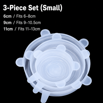 Multifunctional Silicone Food Storage Lids – Airtight & Leak-Proof, Heat & Cold Resistant, 6-Piece Set