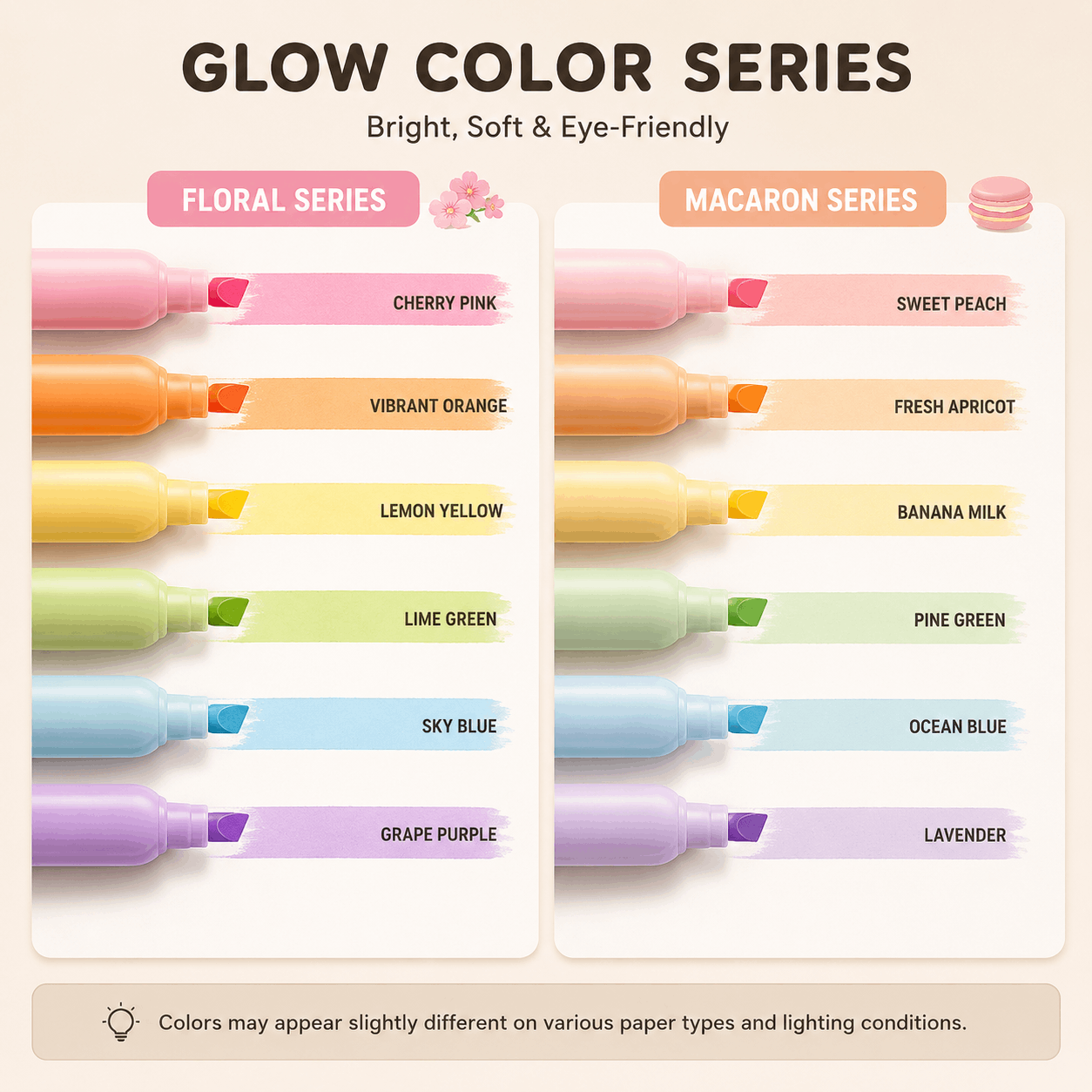 🖍️ENMY Erasable Morandi Highlighters – Pastel Macaron Colors, Large Capacity, Smudge-Free Note-Taking Essential