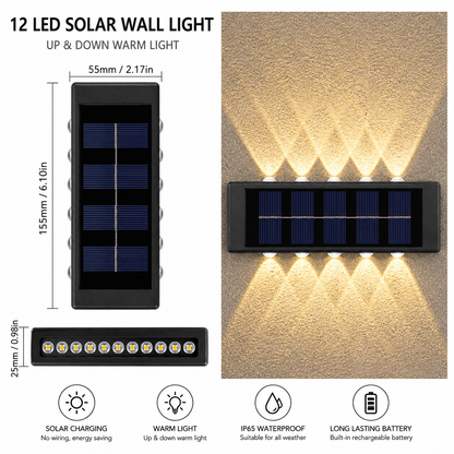 ☀️ Solar Outdoor Wall Light – Wireless, Auto On at Night